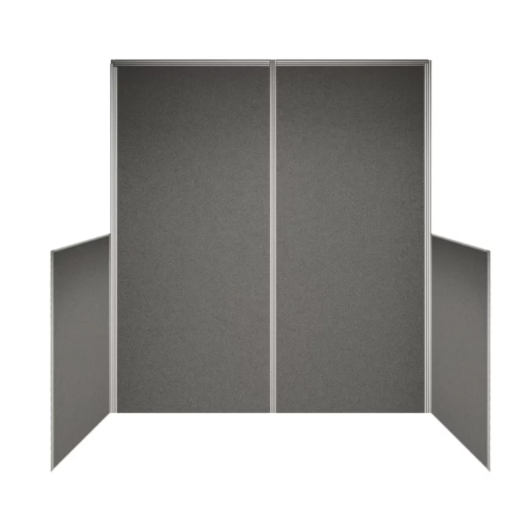 2m x 2m display boards with 1m wings